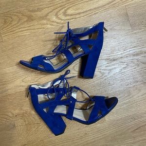 Circus by Sam Edelman Blue Lace-Up Heels Size 7
